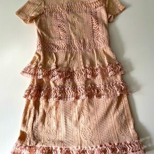 Medium Dex peach pink lace dress